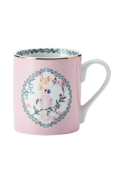 MIKASA 280ml Fine China Cockatoo Parrot Patterned Mug
