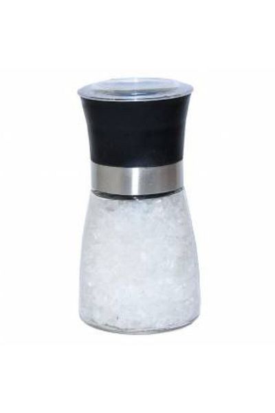 klt Glass Ceramic Mill with Grinder Light Silver Hygienic Hopper Black Pepper Salt Grinder Special Design 1 Piece