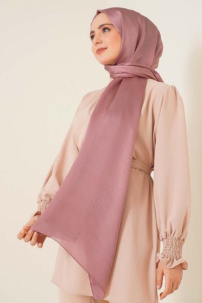Octopus Βραδινό φόρεμα Janjan Γυαλιστερό σατέν υφή Hijab Βραδινό φόρεμα σιφόν ροζ σάλι