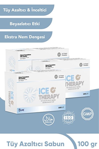 Ice Therapy Tüy Azaltıcı Ve Seyreltici -beyazlatıcı Etkili Vücut Sabunu (FORMİC ACİD & GLİSERİN) 100 gr 3 Adet