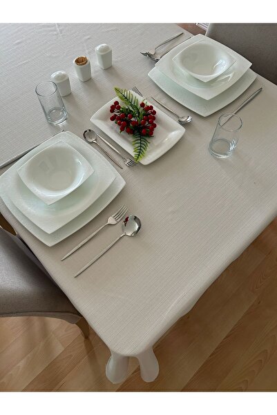 Meral Kurşun Collection Cream Colored Dartless and Non-Slip Living Room Table...