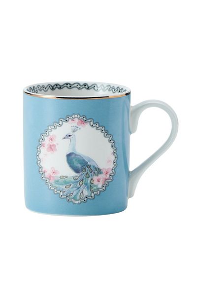 MIKASA 280ml Patterned Peacock Fine China Mug