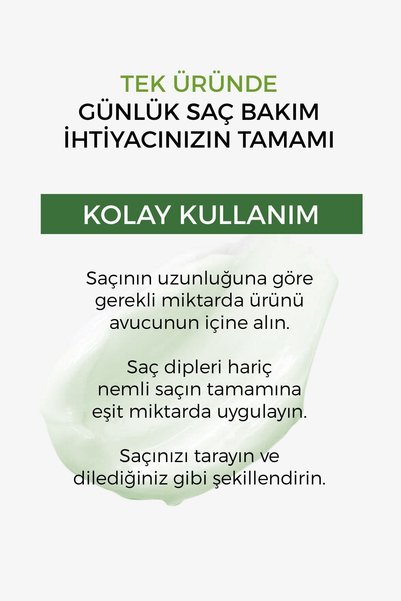 HC Care Super Green Durulanmayan Saç Bakım Kremi - Elektriklenme Karşıtı, Nemlendirici ve Pürüzsüzleştirici