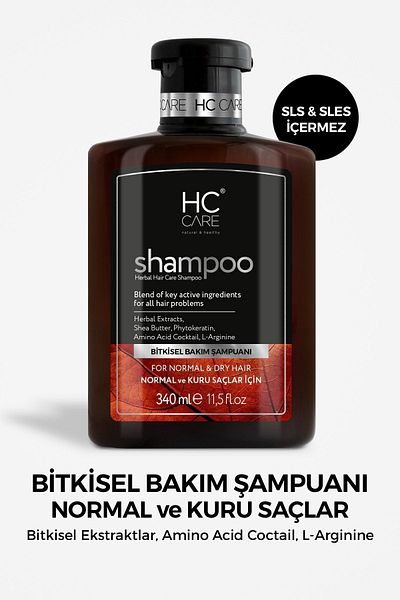HC Care 340 Ml Shampoo for Normal and Dry Hair