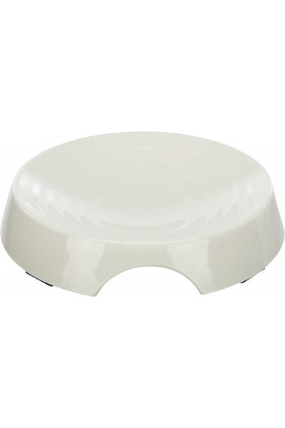 Trixie Cat Food and Water Bowl, Melamine, 0.25lt/ø17cm, White