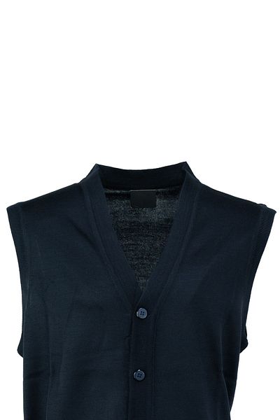 Oppland Men's V-Neck Buttoned Pocket Classic Model Comfortable Cut Full Pattern Woolen Woven Vest
