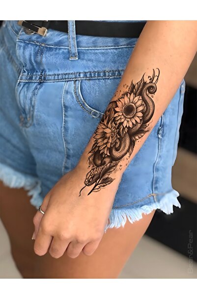 BP Tattoo Vermin Gerçek Görünümlü Yılan Dövmesi Kol Bacak Tattoo