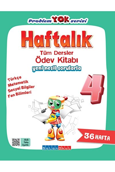 Salan Yayınları 4. Sınıf Problem Yok Serisi Haftalık Tüm Dersler Ödev Kitabı