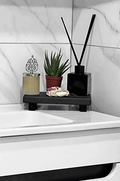 Moola خشب أسود - حامل منظم متعدد الأغراض، وعاء زيت وقاعدة موزع الصابون