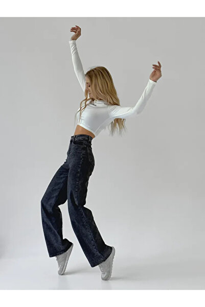 CIQULATA BUCHA JEANS LUNGĂ TAILĂ ÎNALTĂ TAILĂ DREPTĂ JEAN PALAZZO