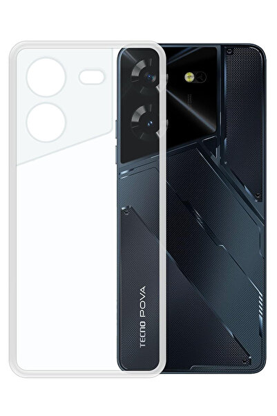 CEPSTOK Tecno Pova 5 Kılıf Şeffaf Kamera Korumalı Yumuşak Silikon