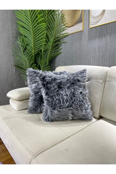 Paris Life غطاء وسادة قطيفة - لون رمادي فاتح