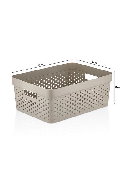 ALP HOME Penta Set of 2 Organizer Basket - Kitchen and Bathroom Decorative, Multi-Purpose Organizer (Without Lid) 11.5L
