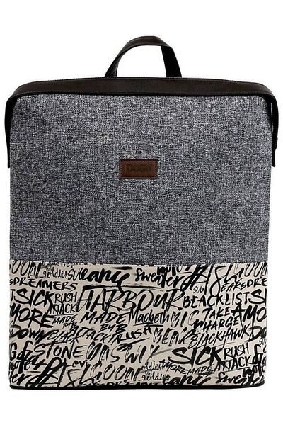 Dogo Unisex Vegan Grey Backpack - Fonts In Splash Design