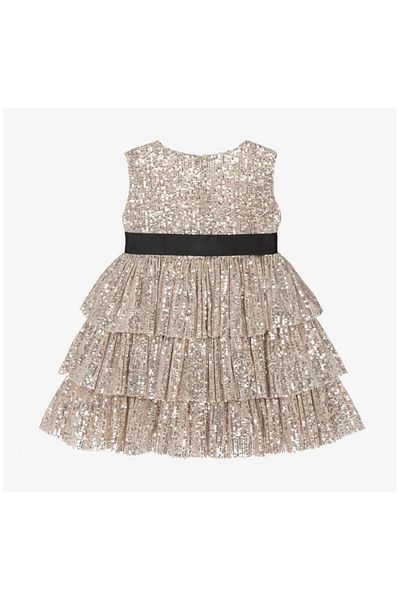 For Kids Baby Girl - Gold Sequined Dress