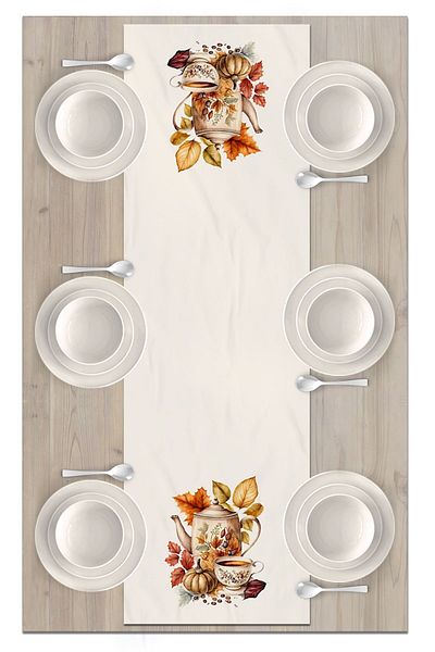 Bertille Home Autumn Series - 140x40 cm Digital Printed Runner (Halloween Autumn)