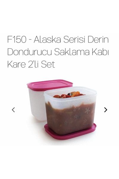 Tupperware Alaska Series Deep Freezer Storage Container Square Set of 2
