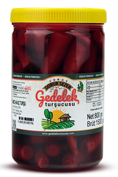 MEHMET SEZER TURŞULARI Gedelek Turşucusu Kırmızı Havuç Turşu 800 Gram