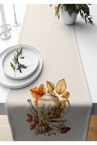 Bertille Home Autumn Series - 140x40 cm Digital Printed Runner (Halloween Autumn)