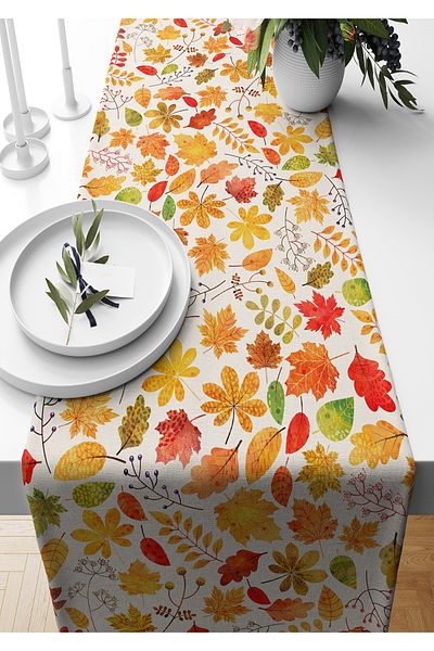 Bertille Home Autumn Series - 140x40 cm Digital Printed Runner (Halloween Autumn)