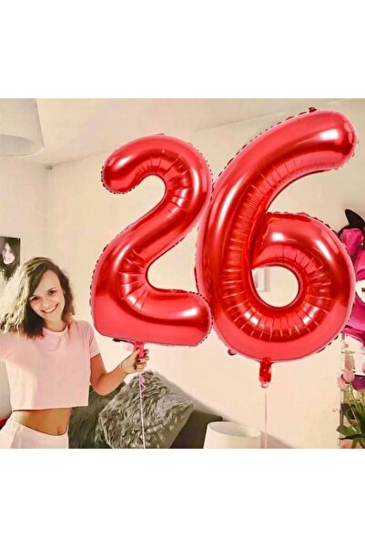MFM بالون فويل أحمر 100 سم - العمر 26