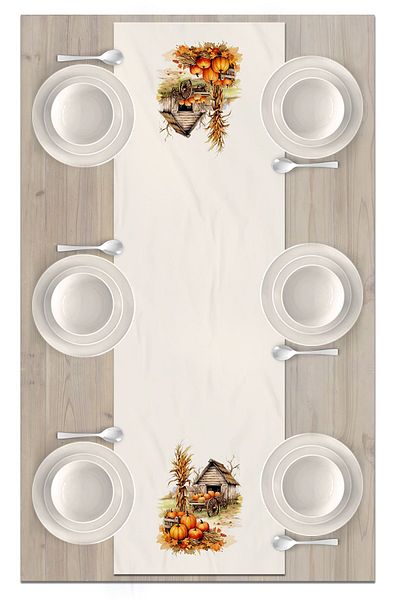 Bertille Home Autumn Series - 140x40 cm Digital Printed Runner (Halloween Autumn)