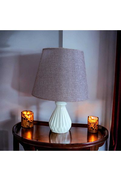 ariana sytle Set of 2 Happy Ceramic Dusty Rose Lampshade