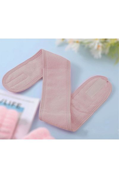 Mokita Home Pink Spa Yoga Towel - Hair and Headband, Skin Care Adhesive
