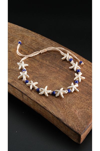 Chillin' Adjustable Elevator - Starfish Purple Beaded Bracelet
