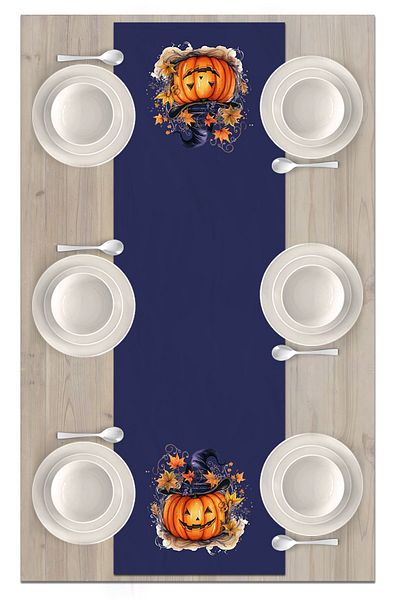 Bertille Home Autumn Series - 140x40 cm Digital Printed Runner (Halloween Autumn)