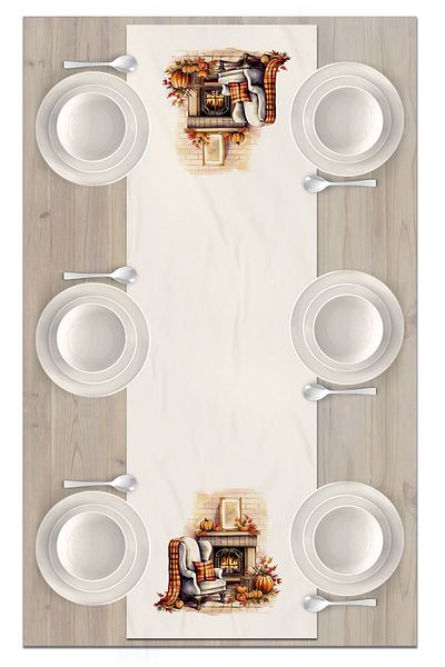 Bertille Home Autumn Series - 140x40 cm Digital Printed Runner (Halloween Autumn)
