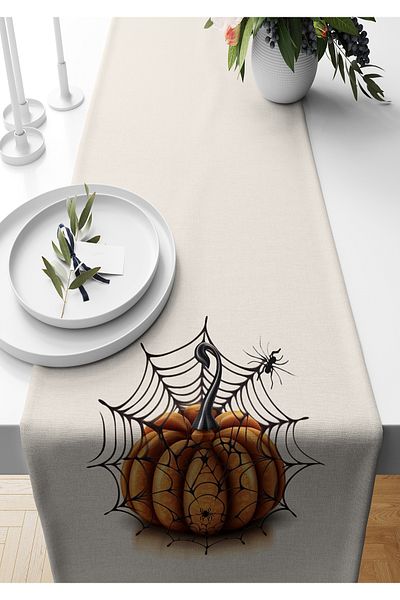 Bertille Home Autumn Series - 140x40 cm Digital Printed Runner (Halloween Autumn)