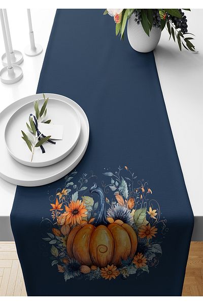 Bertille Home Autumn Series 140x40 Cm - Digital Printed Halloween Runner