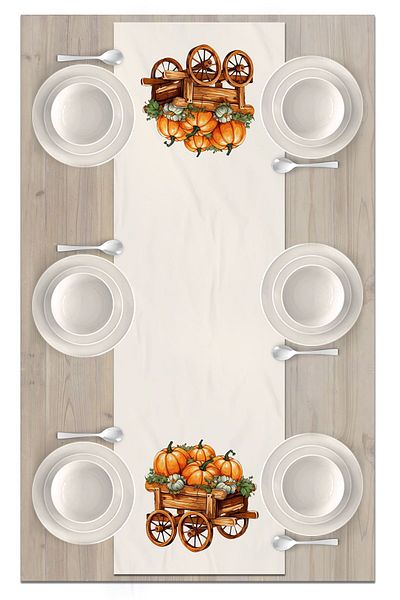Bertille Home Autumn Series - 140x40 cm Digital Printed Runner (Halloween Autumn)