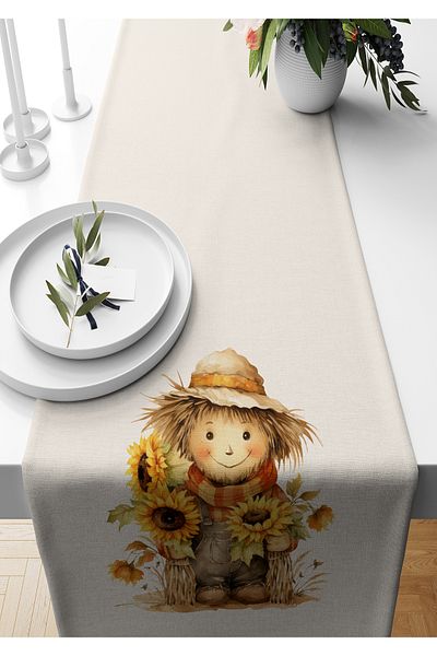 Bertille Home Autumn Series - 140x40 cm Digital Printed Runner (Halloween Autumn)