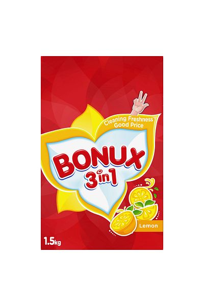 Bonux Lemon Laundry Powder Detergent 1.5 Kg