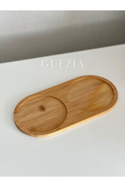 GUEZIA 2 Bölmeli Ahşap Yağdanlık Standı 1 ADET