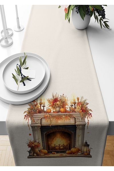 Bertille Home Autumn Series - 140x40 cm Digital Printed Runner (Halloween Autumn)