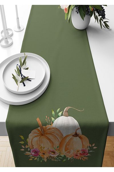 Bertille Home Autumn Series - 140x40 cm Digital Printed Runner (Halloween Autumn)