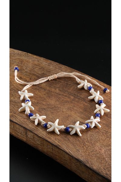 Chillin' Adjustable Elevator - Starfish Purple Beaded Bracelet