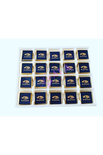 Elit Çikolata Kurumsal Çikolata Etiketli 50 Adet Kişiye Özel