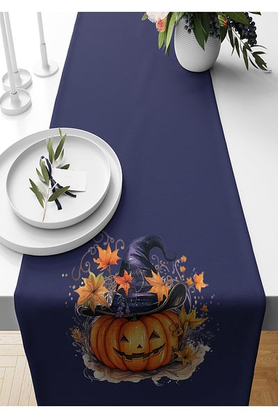 Bertille Home Autumn Series - 140x40 cm Digital Printed Runner (Halloween Autumn)