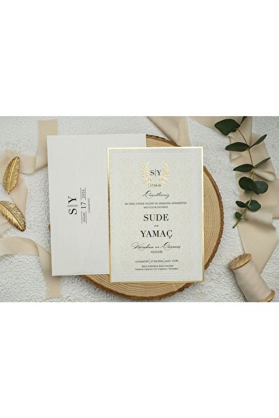 ERDEM DAVETİYE Düğün, Nişan, Nikah Davetiyesi (50 Adet) 9264