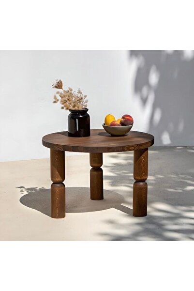 ASELYA HOME Ahşap Ayaklı Orta Sehpa & Yan Sehpa Modern