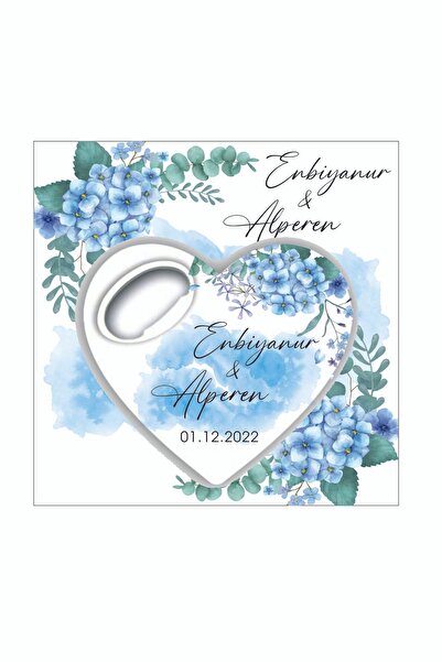 Ege ajans 10 adet (kartlı ve jelatinli ) Kalpli Nişan, Söz, Düğün Açacak Magnet