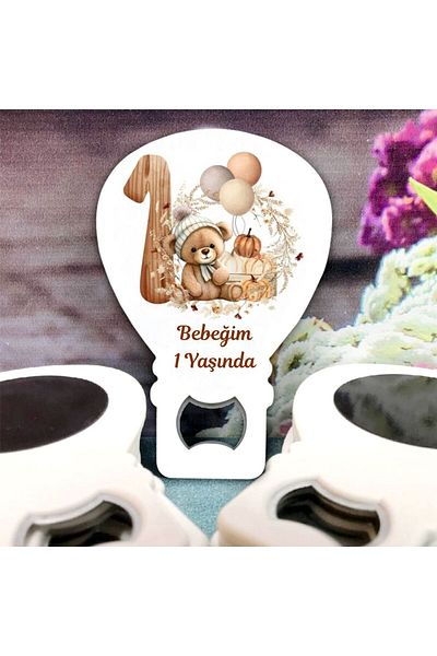 Ege ajans 10 baby balloon opener magnets (with card and gelatin)