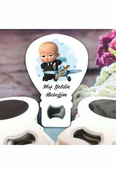 Ege ajans 15 Adet Patron Bebek Konsept (İSİMLİ KARTLI VE JELATİNLİ) Açacak Magnet(YDBM-075)