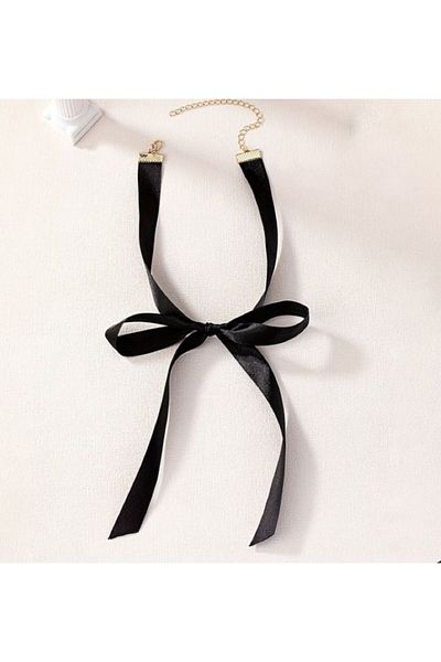 SmY Bag Vintage Design Ribbon Choker