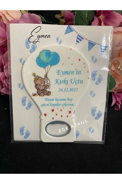 Ege ajans 10 قطع (مع بطاقة الاسم والجيلاتين) فتاحة بالونات على شكل فيل مغناطيس للأطفال