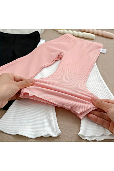 eymwes 3 Adet Kız Bebek Ve Kız Çocuk Kaşkorse Rahat Kalıp İspanyol Paça Tayt Pantolon